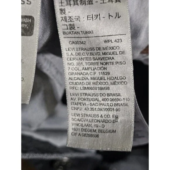 Levi’s Premium Ribcage Straight Ankle Jeans Washed Black Gray Button Fly - Sz 30 - Picture 2 of 15